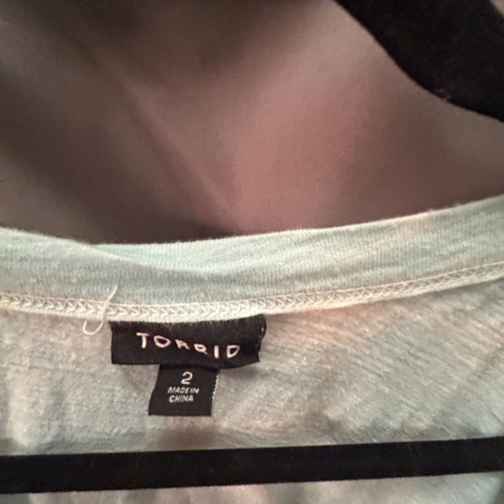 Torrid Tie-Dye Wide‎ Arm String Tank Top HOW ABOUT NO? 2X - Picture 3 of 3